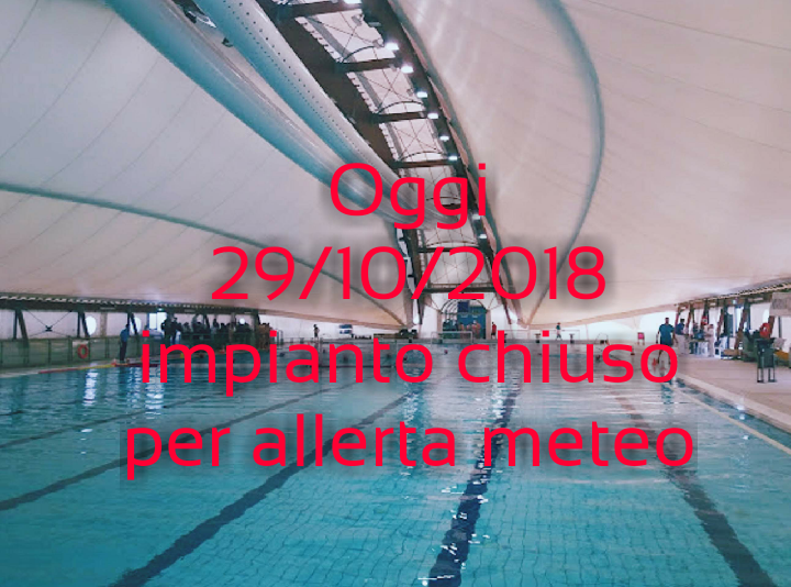 Piscina Mori chiusa per allerta meteo