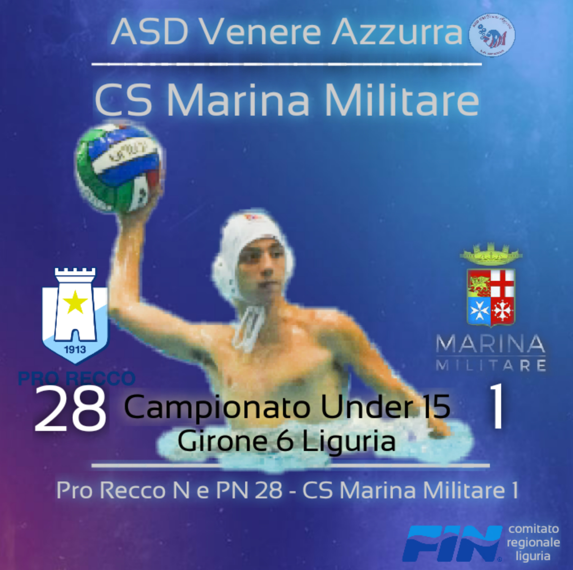 Terza giornata di Campionato Pro Recco - Marina Militare